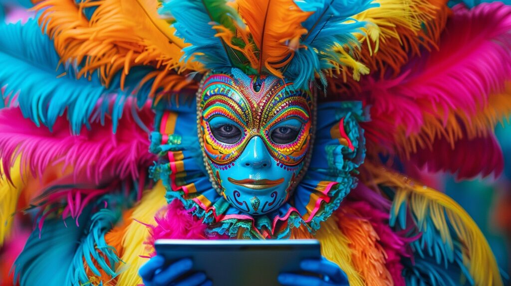 A person in a beautiful costume is reading one of the types of money making ebooks.