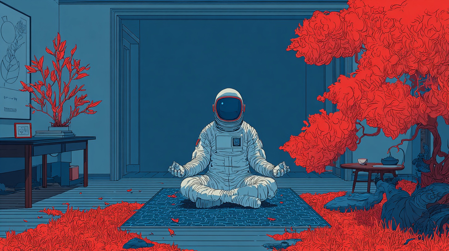 boopiered_An_astronaut_doing_yoga_in_a_minimalist_living_room.__fda12f55-c080-4288-b126-1a013df474e4